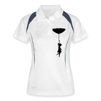 Toutes les bonnes choses viennent d'en haut - Polo respirant Femme - blanc/marine - Devant