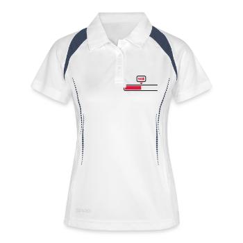 50 % - Polo respirant Femme - blanc/marine - Devant