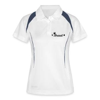 braut - Polo respirant Femme - blanc/marine - Devant