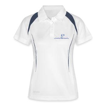 Submarine Water Surface Periscope Watching Dives - Women's Polo breathable - white/navy - Front