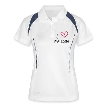 I love my sister - Women's Polo breathable - white/navy - Front