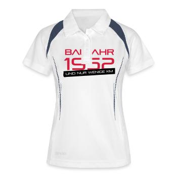 Peu km - Année 1952 - Polo respirant Femme - blanc/marine - Devant