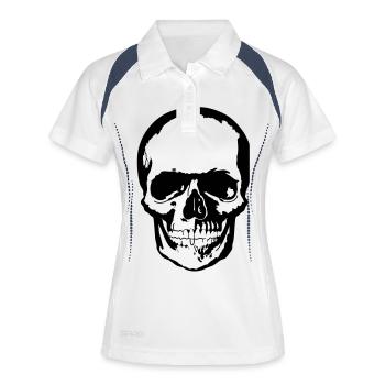 Skull - Women's Polo breathable - white/navy - Front