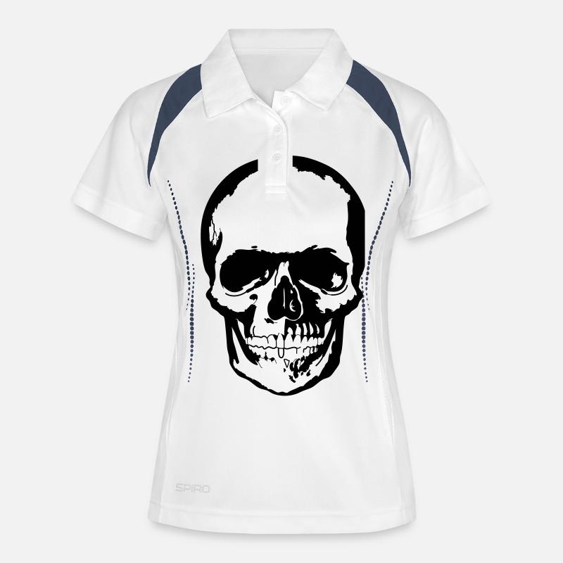 Skull - Women's Polo breathable - white/navy