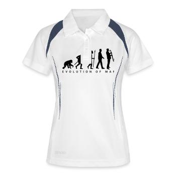 evolution_bass_klarinette_spieler_082013 - Polo respirant Femme - blanc/marine - Devant