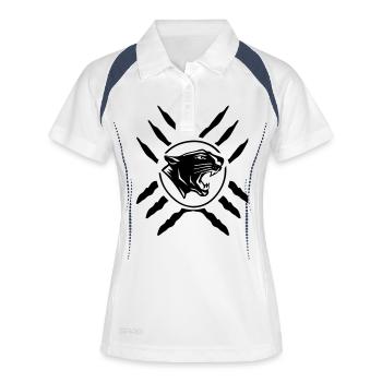 panther - Frauen Polo atmungsaktiv - Weiß/Navy - Vorne