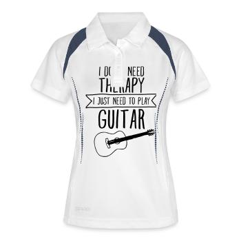 I Don't Need Therapy - I Just Need To Play Guitar - Women's Polo breathable - white/navy - Front