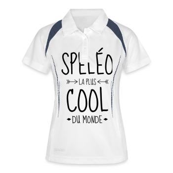 Caver Speleology Speläologie Spéléo Spéléologue - Women's Polo breathable - white/navy - Front