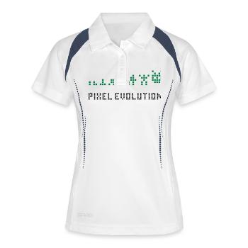 Pixel Evolution - Women's Polo breathable - white/navy - Front