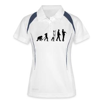evolution_klarinette_spieler_082013_a_1c - Polo respirant Femme - blanc/marine - Devant