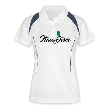 Italo Disco - Polo respirant Femme - blanc/marine - Devant