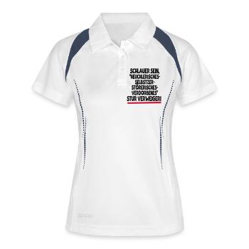 verweigern - Frauen Polo atmungsaktiv - Weiß/Navy - Vorne