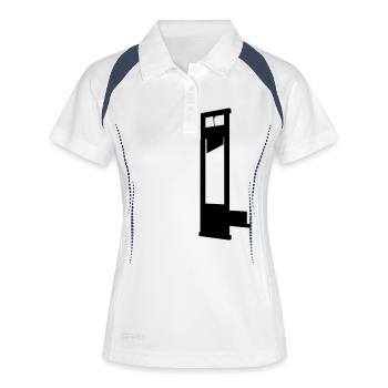 Fallbeil - Frauen Polo atmungsaktiv - Weiß/Navy - Vorne
