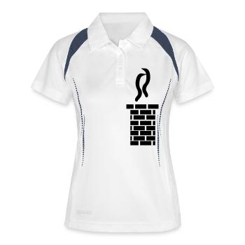 cheminée - Polo respirant Femme - blanc/marine - Devant