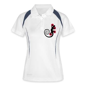HOT SPOT GECKO - Women's Polo breathable - white/navy - Front