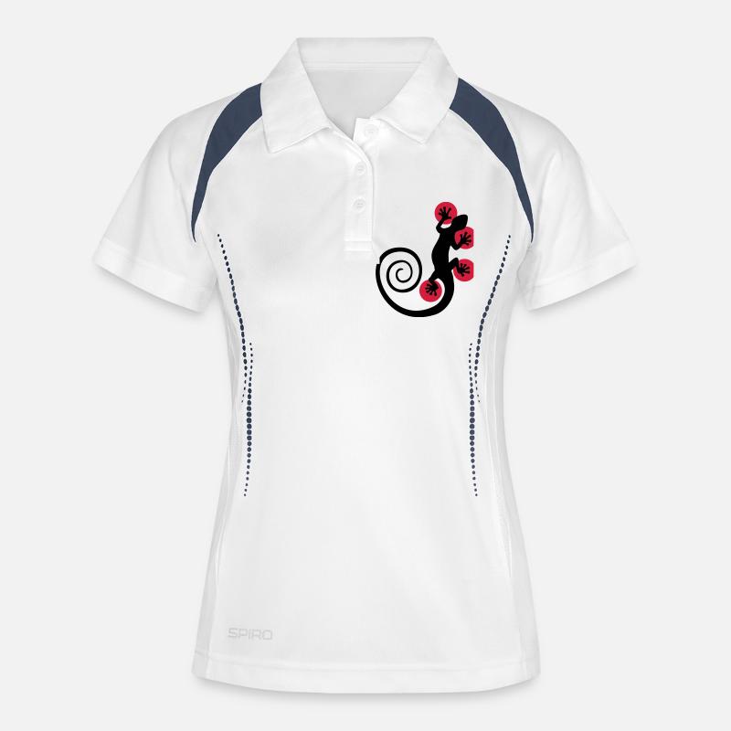 HOT SPOT GECKO - Women's Polo breathable - white/navy