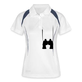 Jumelles - Polo respirant Femme - blanc/marine - Devant