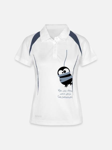 An owl / / How was still my hostage name? - Women's Polo breathable - white/navy