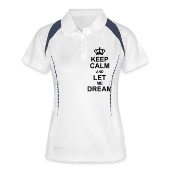 keep calm and let me dream kg10 - Polo respirant Femme - blanc/marine - Devant