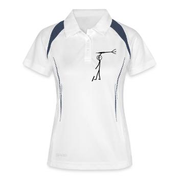 Dart - Frauen Polo atmungsaktiv - Weiß/Navy - Vorne