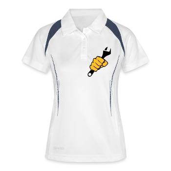 Fist Wrench - Women's Polo breathable - white/navy - Front