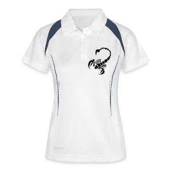 LXP Scorpion 1 - Frauen Polo atmungsaktiv - Weiß/Navy - Vorne