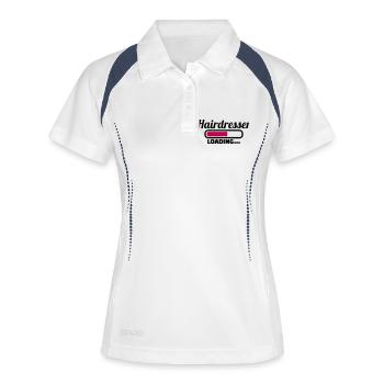 Coiffeur - Polo respirant Femme - blanc/marine - Devant