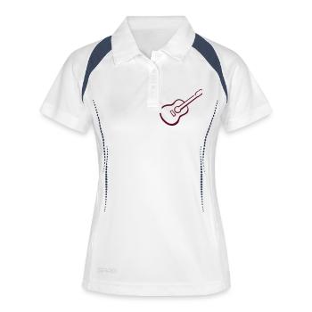 Guitar - Women's Polo breathable - white/navy - Front