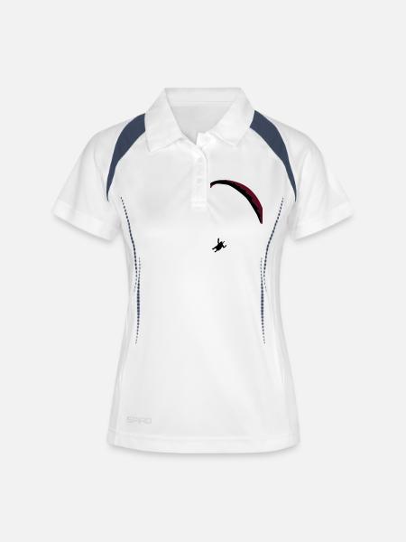 Paraglider Paragliding - Women's Polo breathable - white/navy
