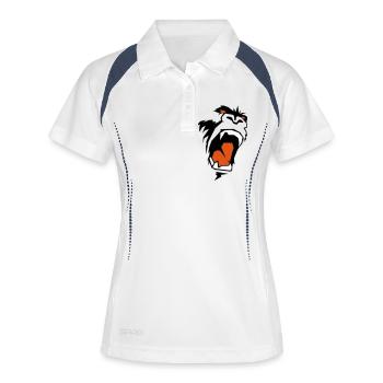 king_kong_face - Polo respirant Femme - blanc/marine - Devant