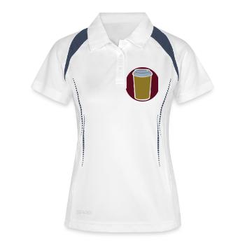 Circle Logo Mug Coffee - Women's Polo breathable - white/navy - Front
