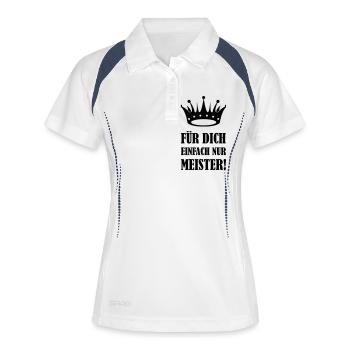 Pour vous, maîtrisez tout simplement - Polo respirant Femme - blanc/marine - Devant
