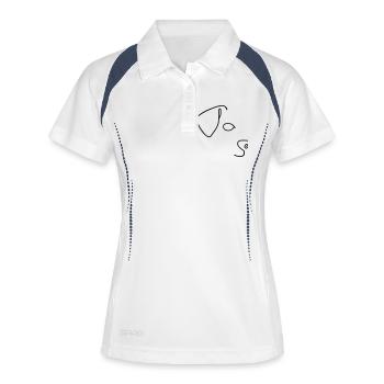 minimal labrador retriever - Women's Polo breathable - white/navy - Front
