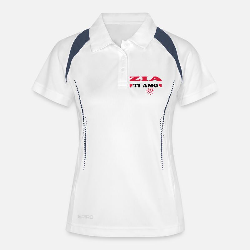 Zia ti amo - Women's Polo breathable - white/navy