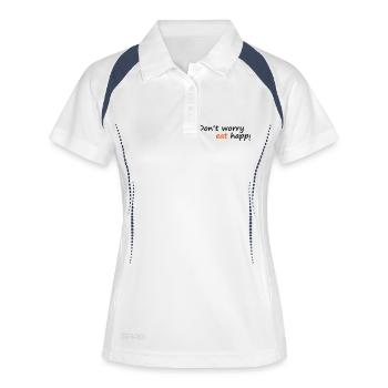 manger - Polo respirant Femme - blanc/marine - Devant