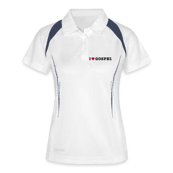 mp_i_love_gospel - Women's Polo breathable - white/navy - Front