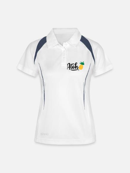 Aloha Pineapple - Women's Polo breathable - white/navy