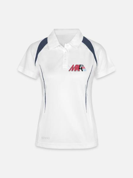 may4th_vec_3 fr - Polo respirant Femme - blanc/marine