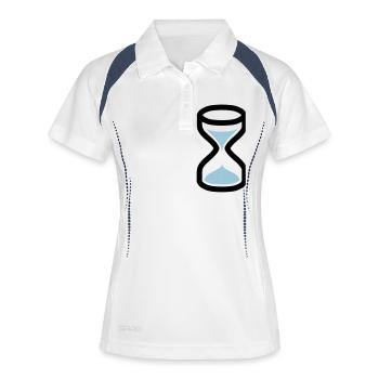 Sanduhr - Frauen Polo atmungsaktiv - Weiß/Navy - Vorne