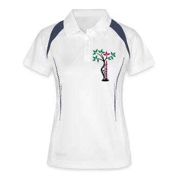 Orthopädie Baum klein Dr - Frauen Polo atmungsaktiv - Weiß/Navy - Vorne