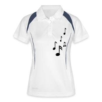 music notes - Women's Polo breathable - white/navy - Front