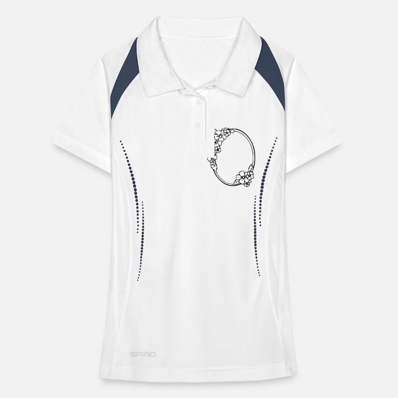 Decorated mirror Women's Polo breathable