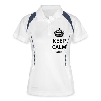 Keep Calm - Polo respirant Femme - blanc/marine - Devant