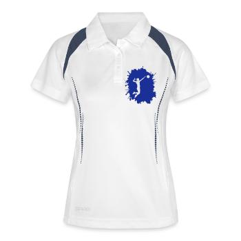 Blobs de handball pour femmes - Polo respirant Femme - blanc/marine - Devant