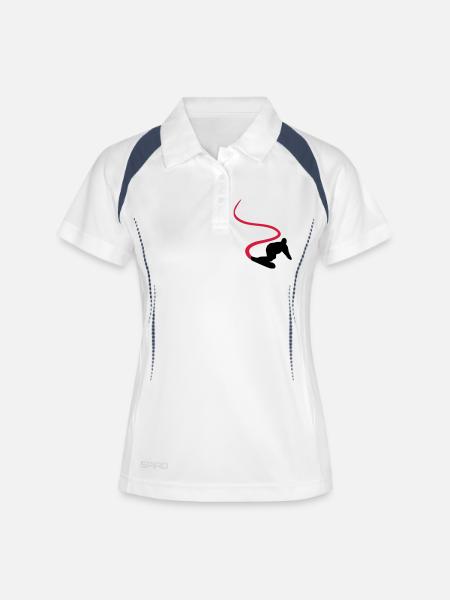 Snowboarder - Snowboard - Women's Polo breathable - white/navy