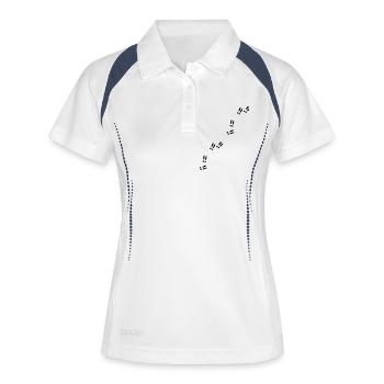 Empreintes - Traces - Polo respirant Femme - blanc/marine - Devant