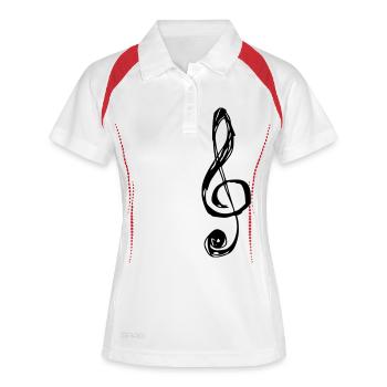 note - Frauen Polo atmungsaktiv - Weiß/Navy - Vorne