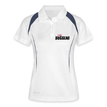 Buggl na - Frauen Polo atmungsaktiv - Weiß/Navy - Vorne