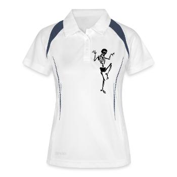Skeletton - Women's Polo breathable - white/navy - Front
