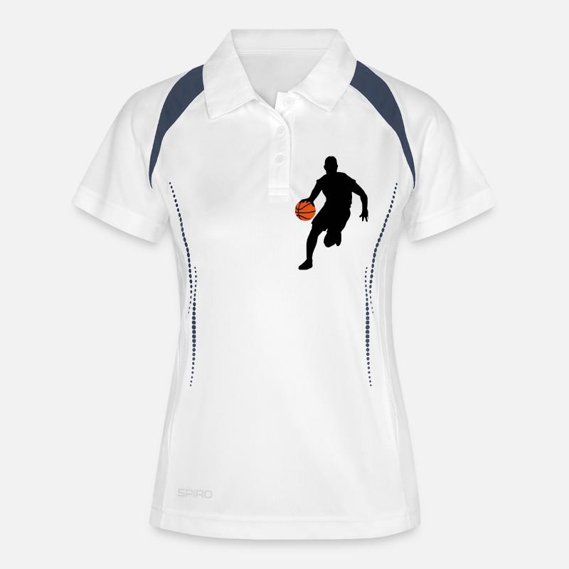 Basketball Player - Women's Polo breathable - white/navy